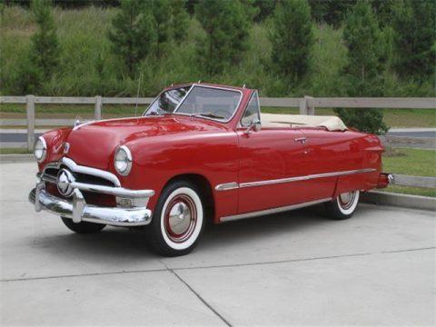 restored 1950 Ford Custom Deluxe convertible for sale