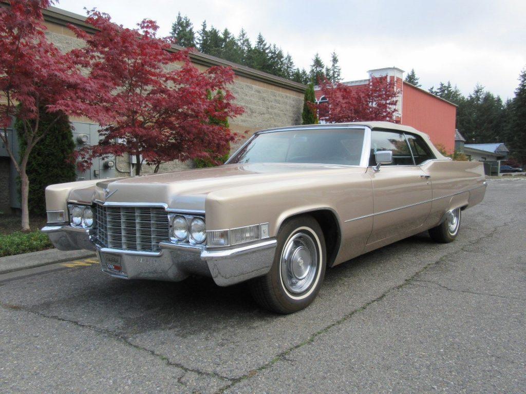 garaged 1969 Cadillac Deville Coupe Convertible