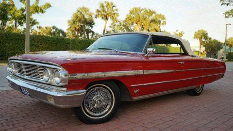 low miles 1964 Ford Galaxie 500 XL Convertible for sale