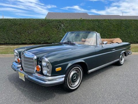 1970 Mercedes Benz 280se 62120 Miles, Miles Forest Green Convertible for sale