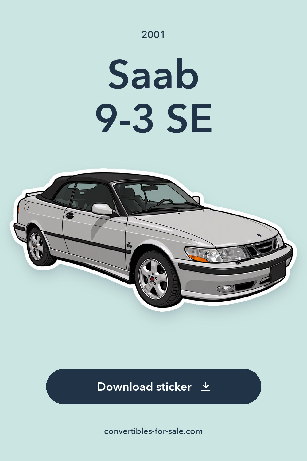2001 Saab 9-3 SE sticker preview