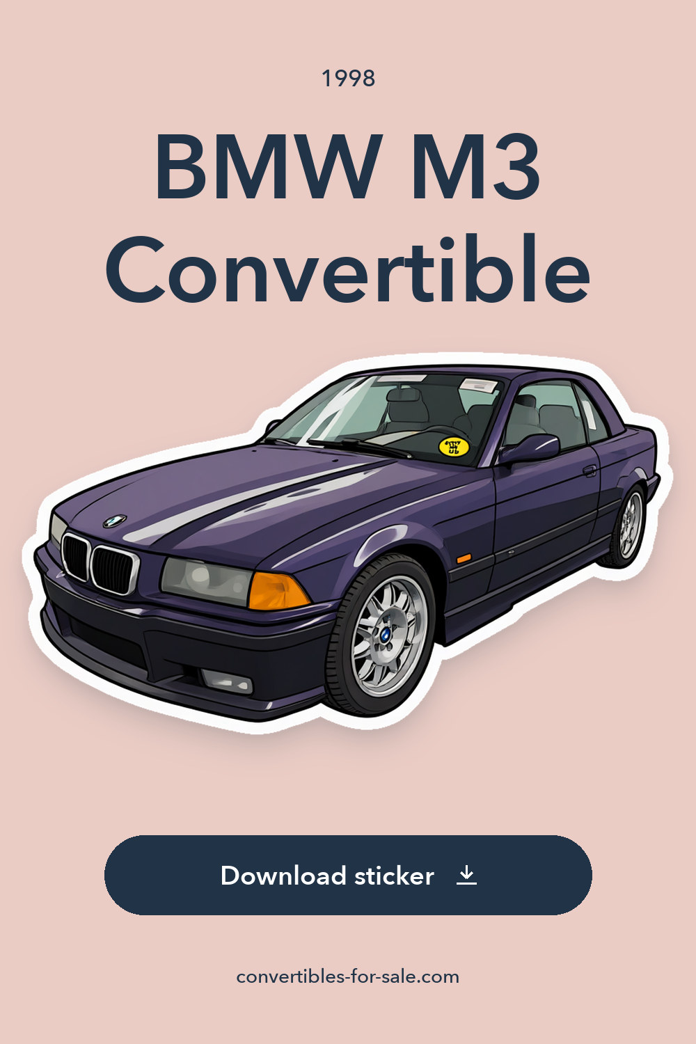 1998 BMW M3 Convertible sticker preview