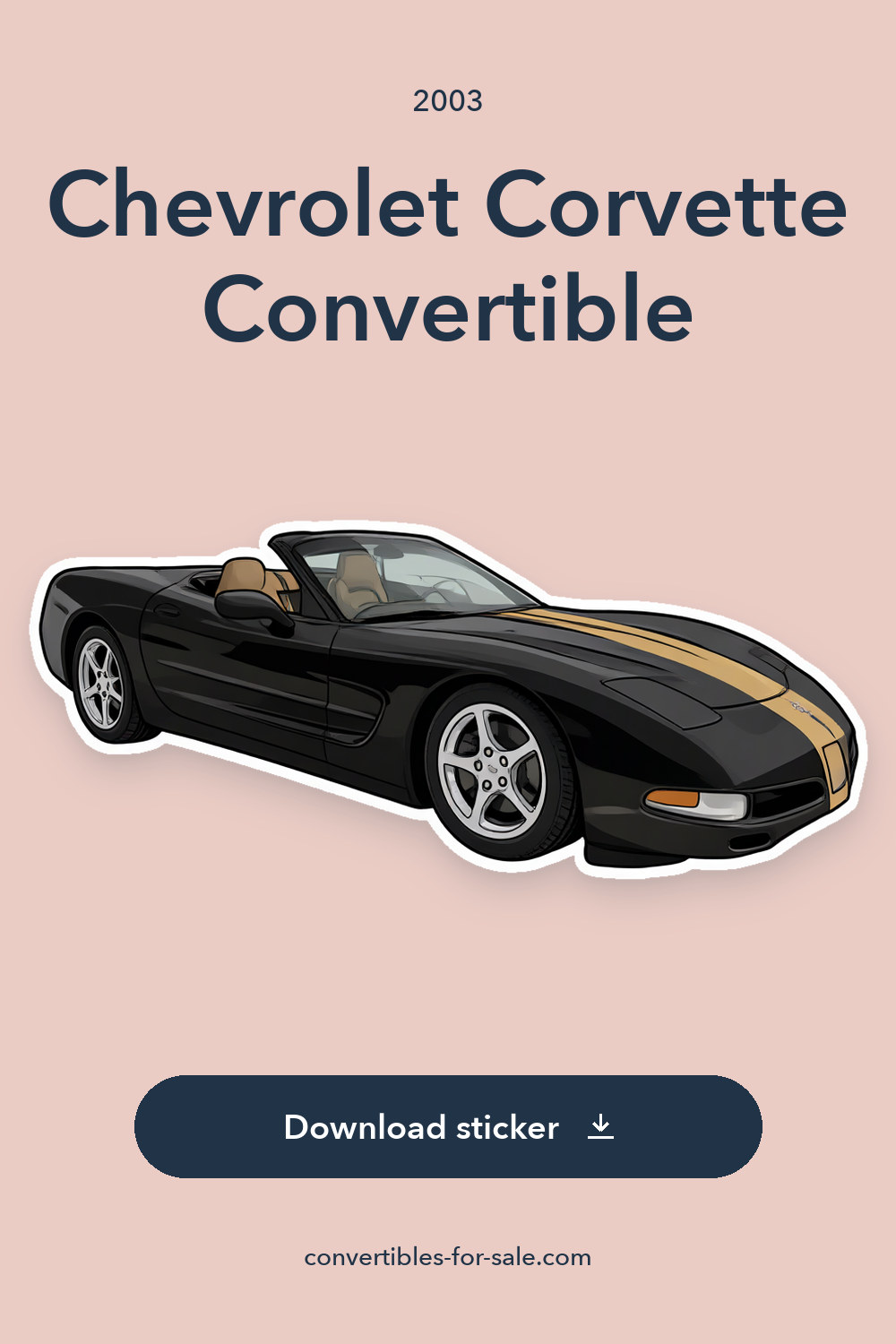 2003 Chevrolet Corvette Convertible sticker preview