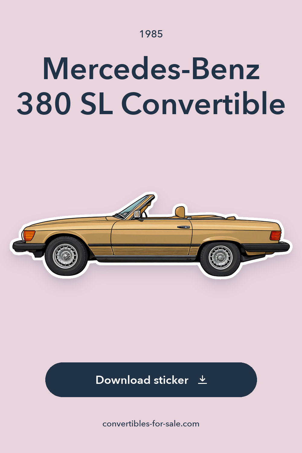 1985 Mercedes-Benz 380 SL Convertible sticker preview