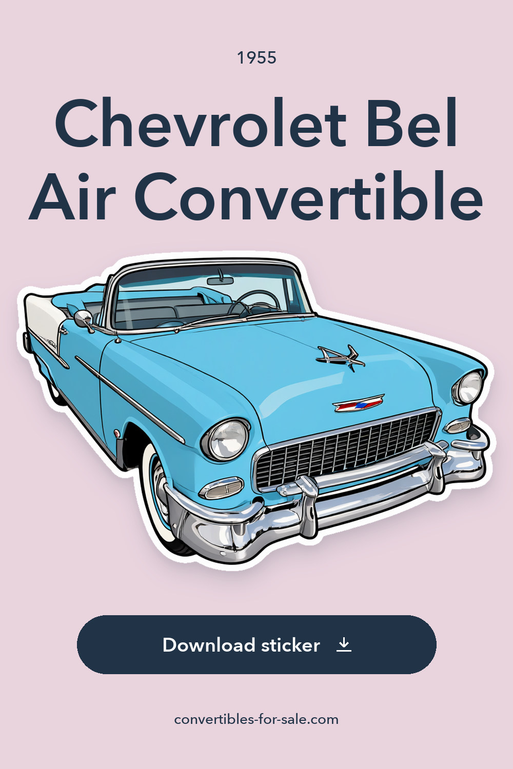 1955 Chevrolet Bel Air Convertible sticker preview