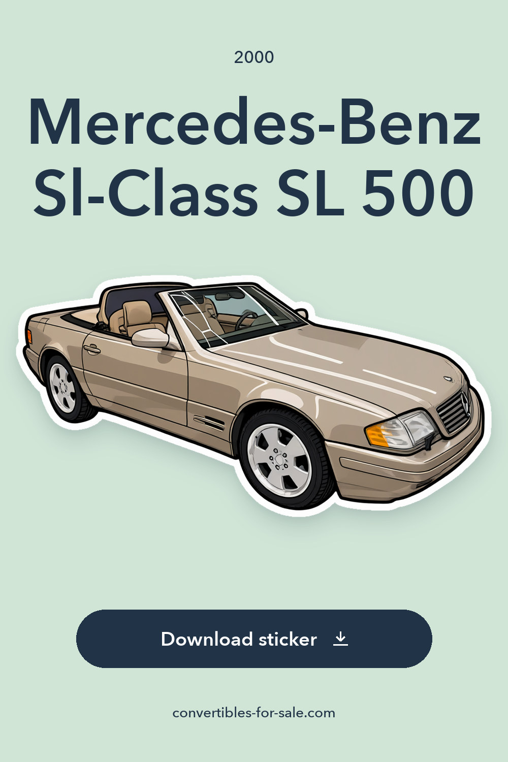 2000 Mercedes-Benz Sl-Class SL 500 – 52k Miles Pristine BOTH ToPS Garaged! sticker preview