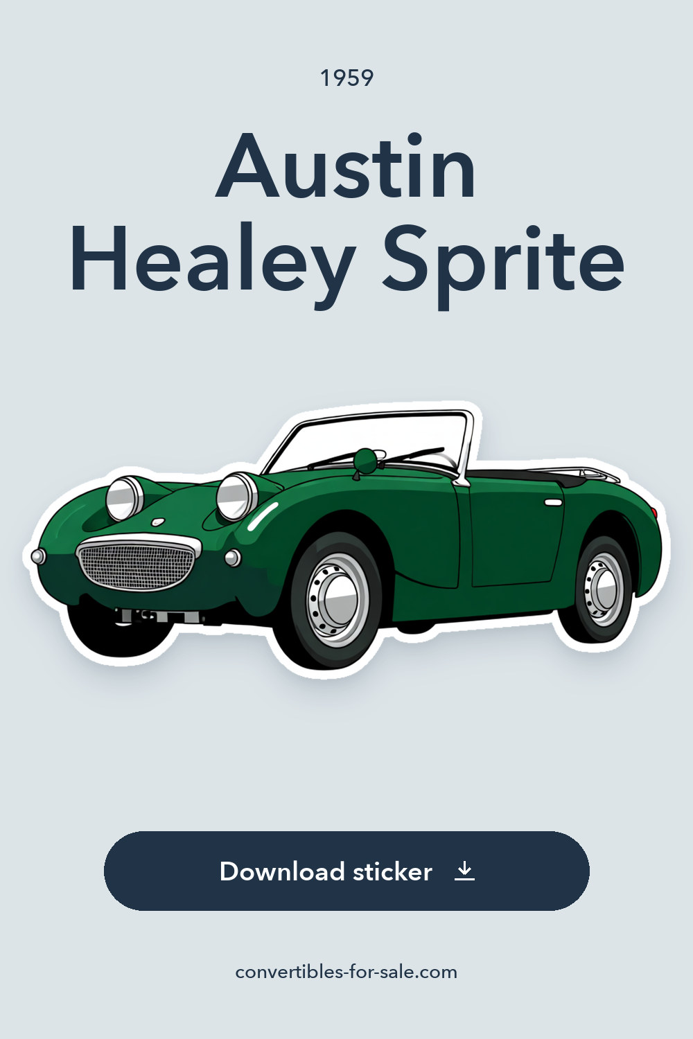 1959 Austin Healey Sprite sticker preview
